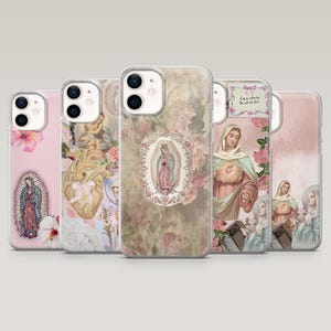 Jungfrau Maria Handyhülle Katholische Christliche Abdeckung für iPhone 16 Pro, 15, 14, 13, 12, Samsung S24Ultra, S24FE, S22, A16, A55, Pixel 9Pro, 8A