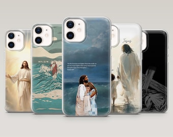 Catholic Phone Case Christian Jesus Cover for iPhone 16 Pro, 15, 14, 13, 12, Samsung S25, S24Fe, S23, S22, A16, A55, A25, Pixel 9Pro, 8A