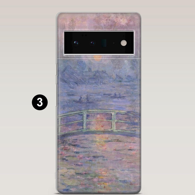 Claude Monet Handyhülle Vintage Artwork Gemälde Cover für Google Pixel 10, 10Pro, 9, 9Pro, 8A, 7A, Samsung S25, S24, S23, A16, iPhone 17,16 Bild 4