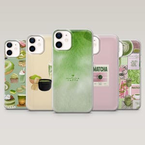Matcha Handyhülle Green Tea Green Aesthetic Cover für iPhone 16 Pro, 15, 14, 13, 12, Samsung S25, S24, S23Fe, S22, A16, A25, Pixel 9Pro, 8A
