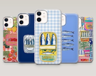 Sardine-telefoonhoesje Ocean Life Stinky Fish Cover voor iPhone 17Pro, 16, 15, 14, 13, 12, Samsung S25, S24, S23, S22, A16, A26, A56, Pixel 10, 9