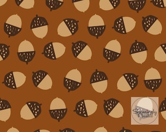 Autumn Fall Seamless design, Acorns, digital pattern, repeat pattern,