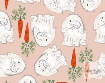 Spring pattern, Seamless design, bunnies, bunny rabbit pattern, spring bunny, seamless pattern, digital design, bunny fabric