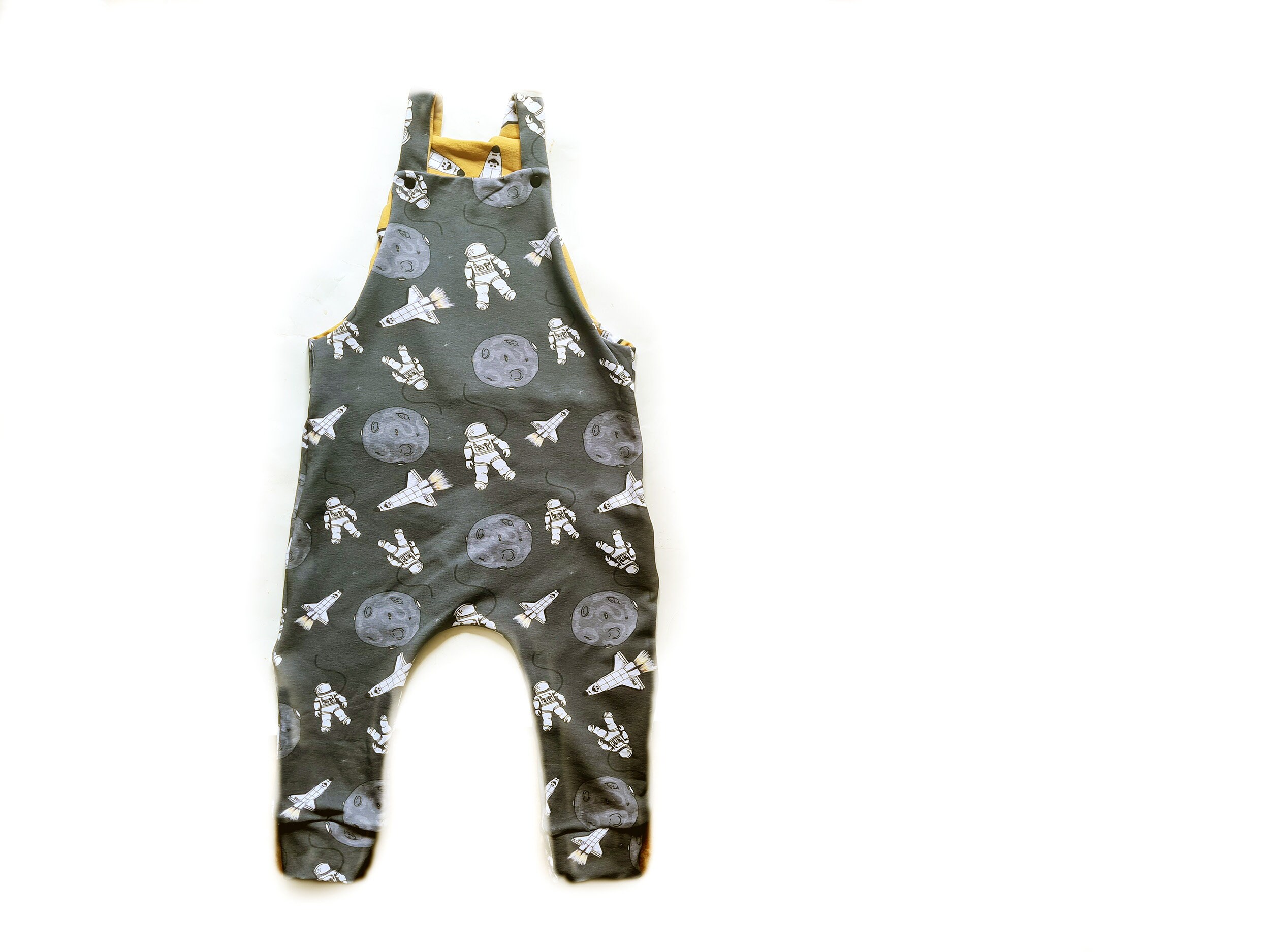 Dungaree romper, spaceman, astronaut, baby clothes, kids clothes