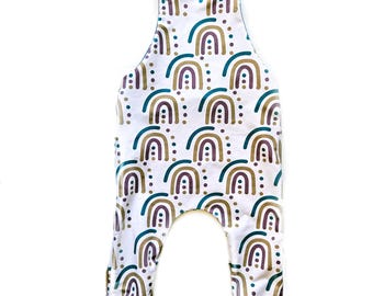 Rainbow Romper, baby dungarees, little kids romper, baby boy, baby girl clothes