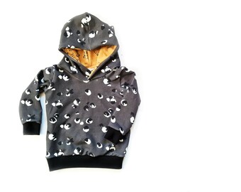 Grey Spot Hoodie, toddler hooded sweatshirt, baby clothes