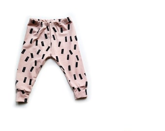 Light Pink Dash Leggings, baby and childrens trousers, pants