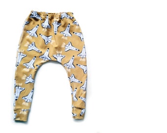 Mustard Yellow Rocket Harems, baby and childrens trousers