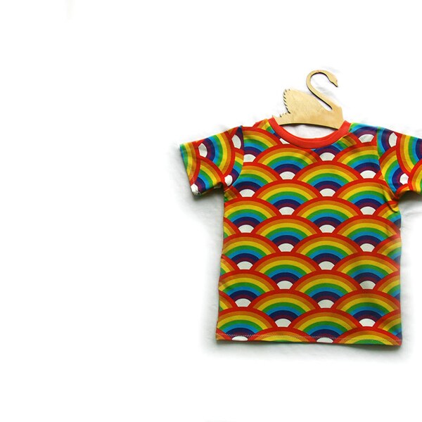 Regenbogen Bio-Baumwolle baby T-shirt, Baby t-Shirt, Baby-Kleidung, Kleinkind-t-Shirt