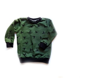 Green Arrowhead Sweatshirt, baby jumper, baby clothes