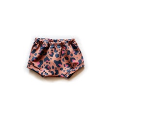 Rust Leopard Print Shorties, shorts, nappy/diaper cover