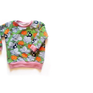 Baby sweatshirts in organic cotton Hilda bunny print, baby clothes, baby tops