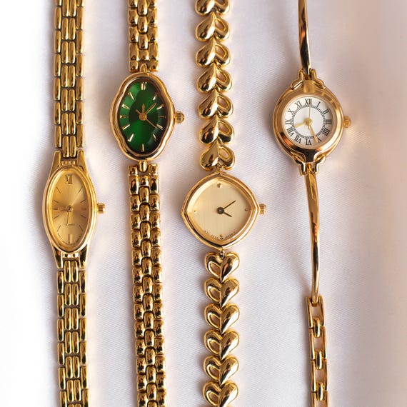 Vintage-Inspired 18K Gold Plated Watch|Old Money Wristwatch|Elegant Minimalistic Watch for Her|Retro Timepiece|Womens Watch|Vintage Watch
