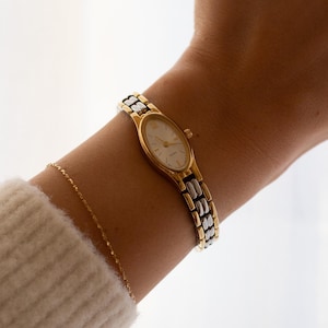 Vintage-Inspired 18K Gold Plated Watch|Old Money Wristwatch|Elegant Minimalistic Watch for Her|Retro Timepiece|Womens Watch|Retro Watch