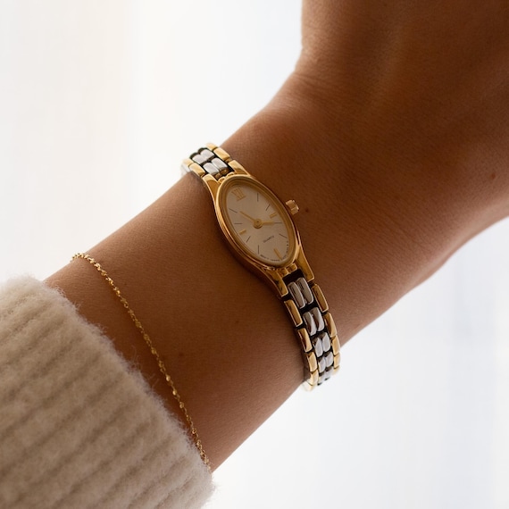 Vintage-Inspired 18K Gold Plated Watch|Old Money Wristwatch|Elegant Minimalistic Watch for Her|Retro Timepiece|Womens Watch|Retro Watch