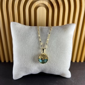 Gold Color Bird Necklace – Dainty Blue Bird Pendant – Nature Inspired Jewelry – Unique Gift for Her – Handmade Animal Necklace