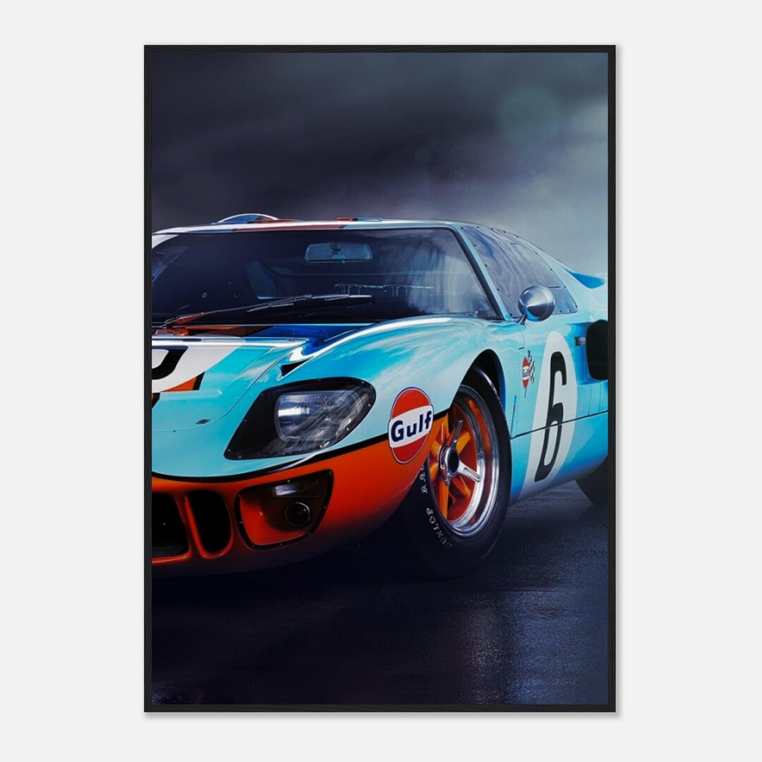Ford GT40 Wall Art | Le Mans Racing Print | Classic Car Poster ...