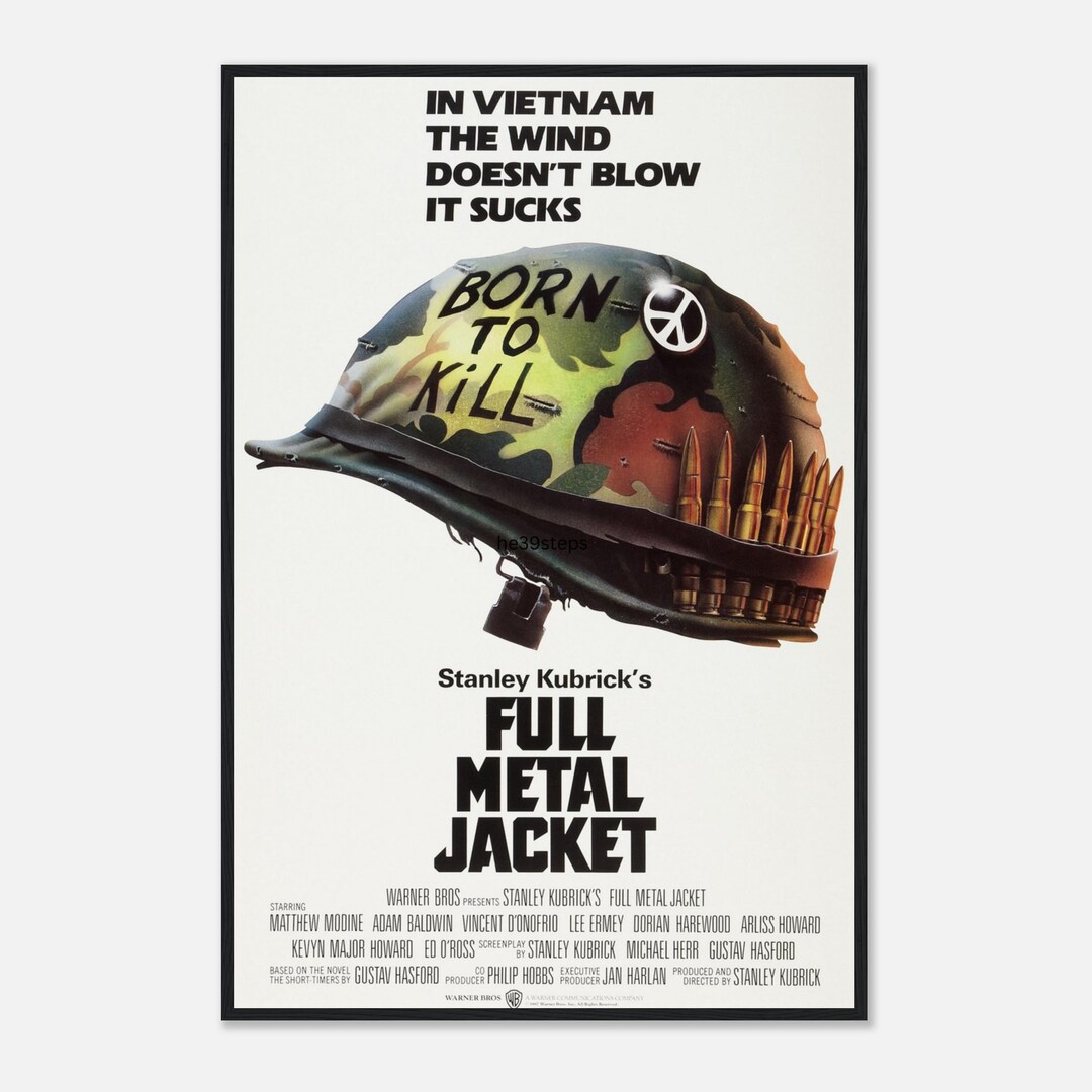 戦争映画『フルメタル・ジャケット』スタンリー・キューブリック監督　ポスター フルメタル・ジャケット：映画作品情報・あらすじ・評価｜MOVIE