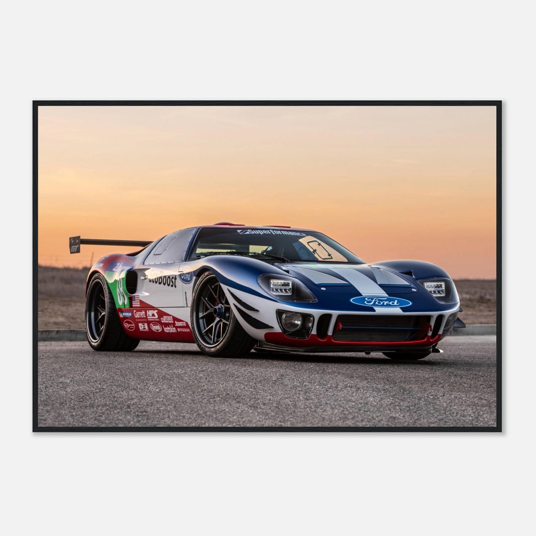 Ford GT40 Wall Art | Le Mans Racing Print | Classic Car Poster ...