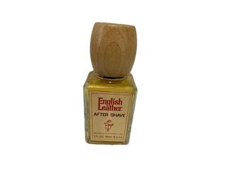 VTG Englisch Leder After Shave Herren 2 FL OZ Splash Holz Top Made in USA neu