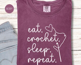 Crocheters T-Shirt, Funny Crocheting Tshirt, Crochet Lovers Gift, Crocheting Club Shirt, Womens Yarn Lover  Tee