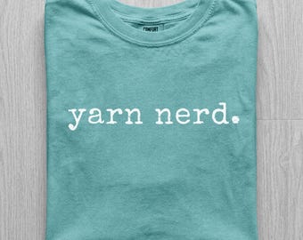 Knitting T-Shirt, Comfort Colors Yarn Nerd Shirt, Funny Knitter Gift, Knitting Club Tshirt, Yarn Lover Gift, Knitting Minimalist Graphic Tee