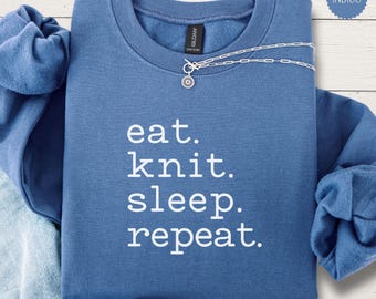Funny Knitting Shirt, Yarn Lover Sweatshirt, Knitting Lover Gift, Knitters Sweatshirt, Knitting Club Crewneck, Crocheters Gift