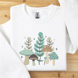 Vintage Mushroom Sweatshirt: Cottagecore Foraging Shirt