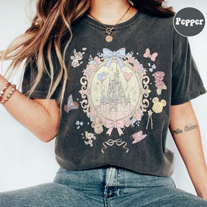 Disney Coquette Bows Magical Castle Shirt, Happiest Place Shirt, Disney Princess Castle Shirt, Magic Kingdom Girly Disney Girl Trip Shirt