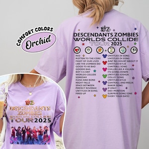Descendants Zombies World Tour 2 Sided Shirt, Disney Zombies 4 Girls Shirt, Zombies Skye Shirt, Epcot Summer Music Festival Outfits