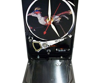 Hard Drive Clock with Computer Parts "Roadrunner" Dial. "Beep, Beep! Got Geek Clock, Unique Clock, Honeywell Ad Clock, Novelty Clock?