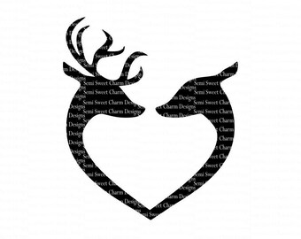 Deer Heart Svg Etsy