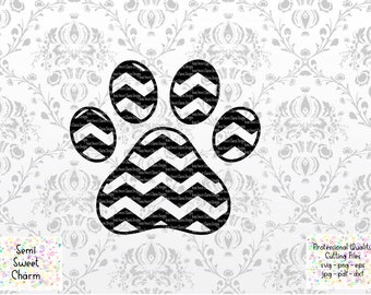 Download Chevron Paw Svg Etsy