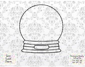 Snowglobe Svg File Etsy