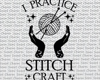 Tricot svg - Fil - Aiguilles à tricoter svg - Pratique Stitch Craft - Sac de fil - Signe - Chemise drôle - Humour adulte - Dire drôle PNG Vector
