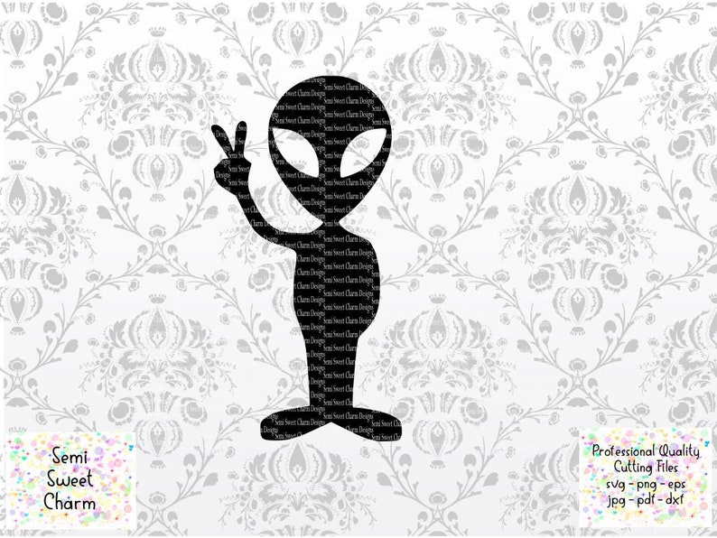 Alien SVG Cut File Cricut Ready to Cut Vinyl Etsy