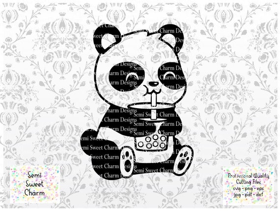 Bubble Panda Cup & Straw Set