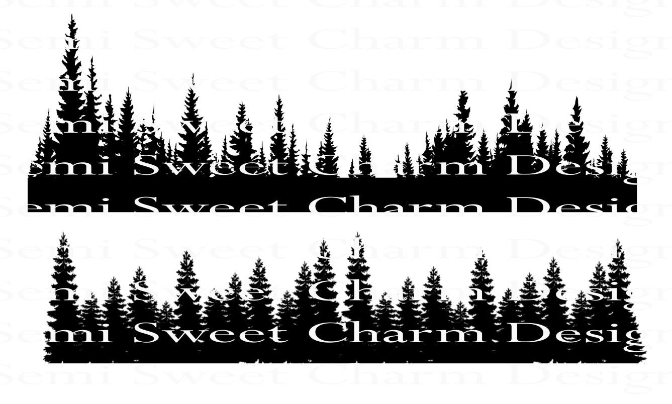 Download Treeline Silhouette SVG Forest ready to cut file Trees | Etsy