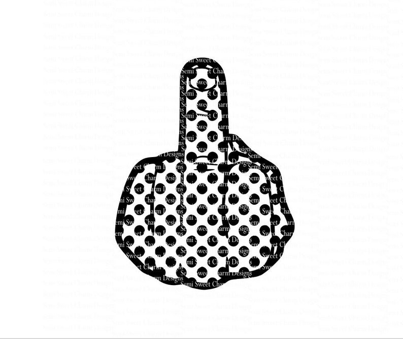 Download Middle Finger SVG Finger Sign Cut File Polka Dot Decor SVG | Etsy