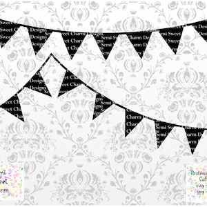 Bunting SVG - Blank - Banner SVG - Triangle Decoration - Party Decor - Baby Bridal Shower - Ready to Cut File - Template Symbol Clipart