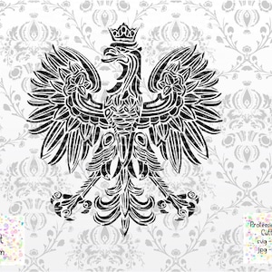 Águia polonesa SVG - Arquivo de corte da Polônia - Circut - Vinil - Orgulho polonês - Orzel - Nascido na Polônia - Z Polski - Urodzony w Polsce - Orzel Polski