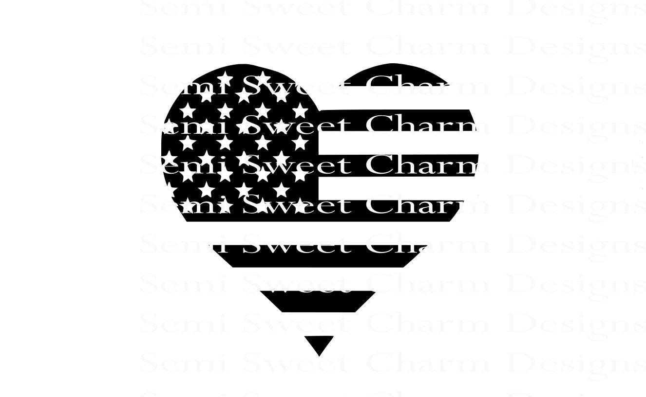 American Flag SVG Heart Flag SVG Boat Round Flag SVG Etsy Australia