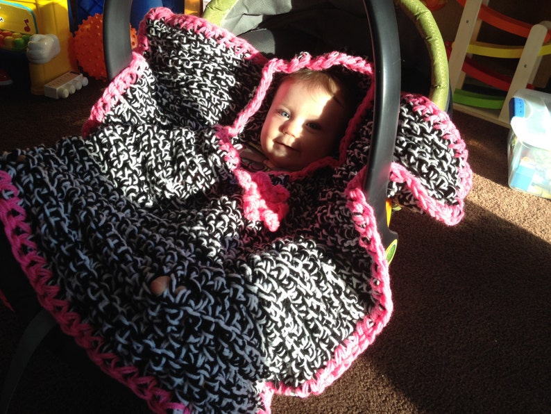 Hooded Car Seat Blanket Baby Infant Hood Poncho Newborn | Etsy