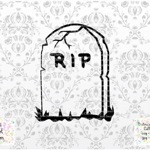 Gravestone SVG - Tombstone svg - Fall Decor SVG - Begraafplaats svg - Cartoon - Instant Download Icon Clipart - Cut File - Cricut - Over The Hill