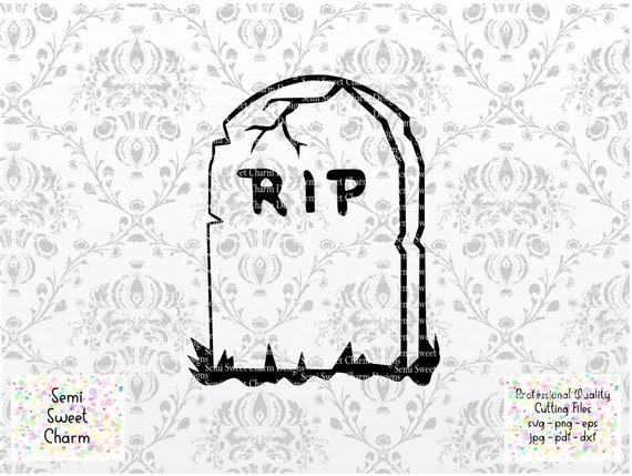 Rip Tombstone Cartoon Icon PNG & SVG Design For T-Shirts