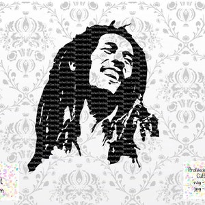 Bob Marley SVG - Reggae geschnitten Datei - Circut - Vinyl - Jamaika - Marihuana - Topf - Song - Musik