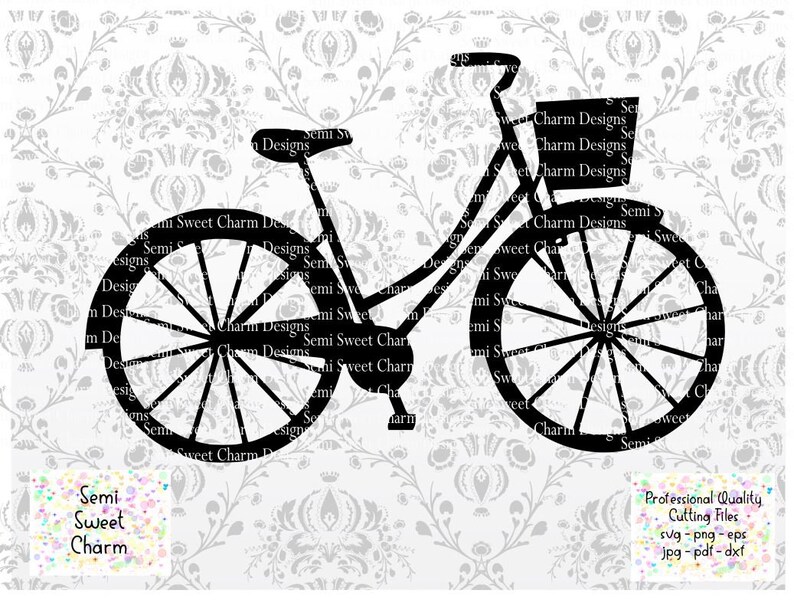 Bicycle Svg Bike Svg Bicycle With Basket Retro Bike Svg Etsy