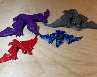 Tiny Pterodactyl Articulated Flexible Fidget 3D Printed