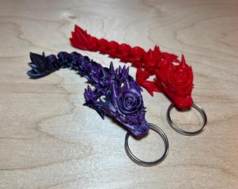 Rose Dragon Tadling Keychain Articulated Fidget