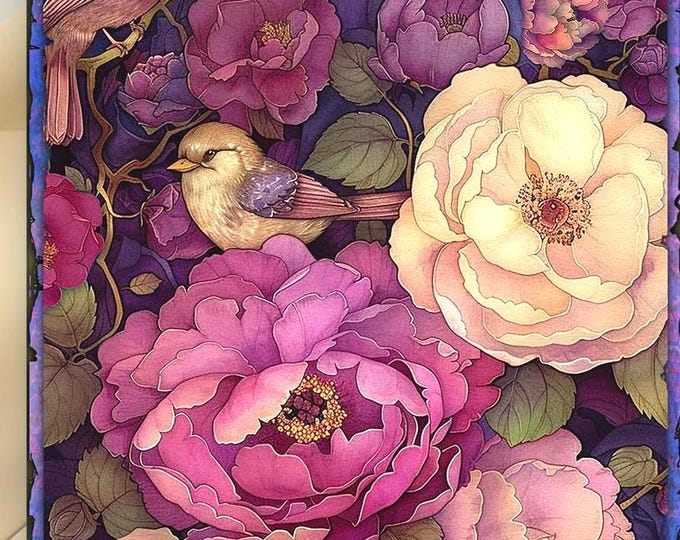 Featured listing image: Romantic Vintage Card No.499: Floral Art, Vintage Love, Artistic Illustration